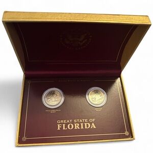 Florida State Coin Set in Maroon Case​